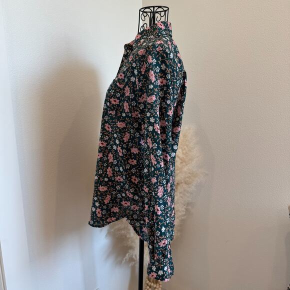 Trovata Birds of Paradis Colorful Floral Long Sleeve Button Up Romantic Blouse - Picture 4 of 9